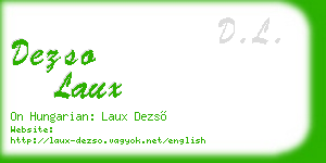 dezso laux business card
